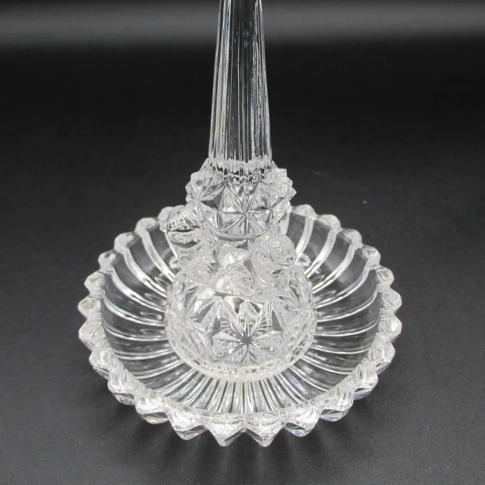 Vtg  Hofbauer The Byrdes Collection Lead Crystal Ring Holder Dish Bird Vanity